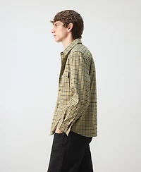 Mango Men's Plaid Print Button Jacket