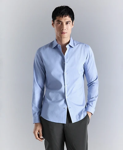 Mango Men's Slim Fit Non-Iron Striped Shirt