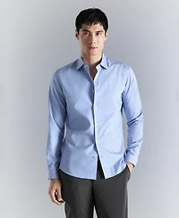 Mango Men's Slim Fit Non-Iron Striped Shirt