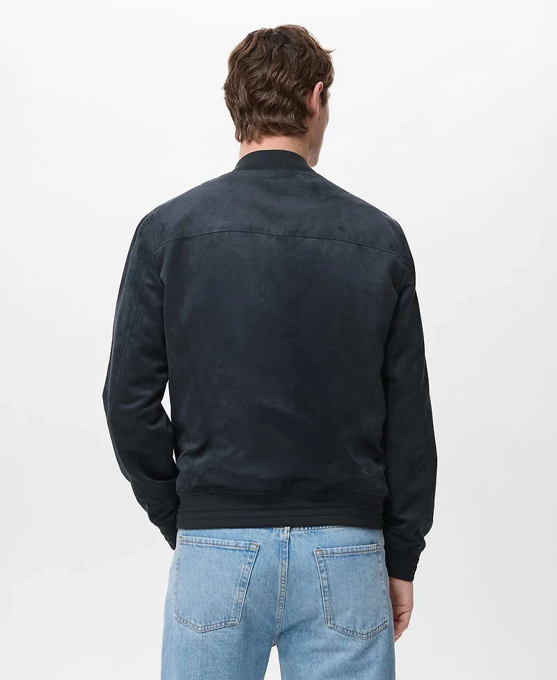 Mango Men's Suede-Effect Bomber Jacket