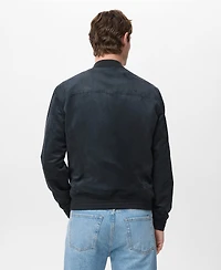 Mango Men's Suede-Effect Bomber Jacket