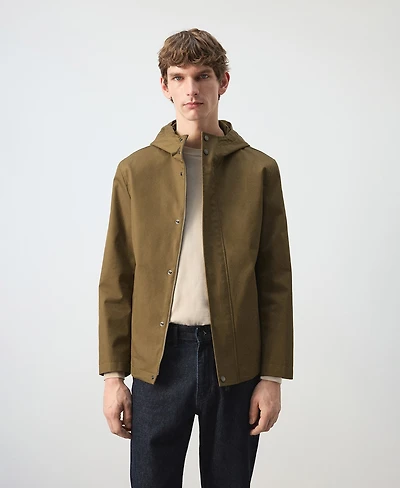 Mango Men's Pockets Water-Repellent Parka