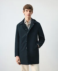 Mango Men's Removable Hood Water-Repellent Parka