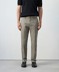 Mango Men's Cotton Slim Fit Twill Pants