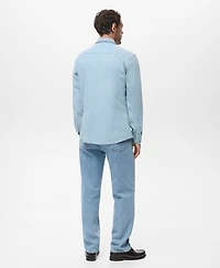 Mango Men's Cotton Denim Shirt