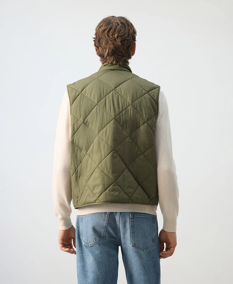 Mango Men's Lightweight Quilted Water-Repellent Vest