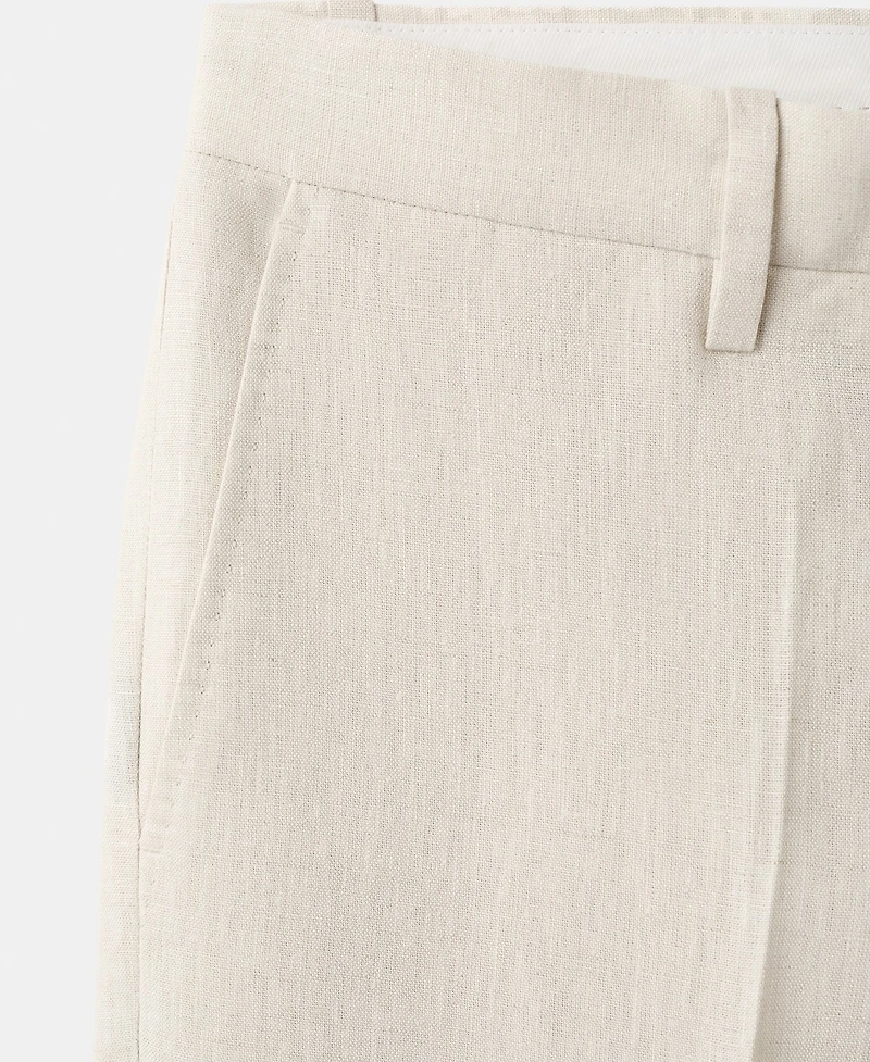 Mango Men's Amalfi Linen Slim-Fit Suit Pants