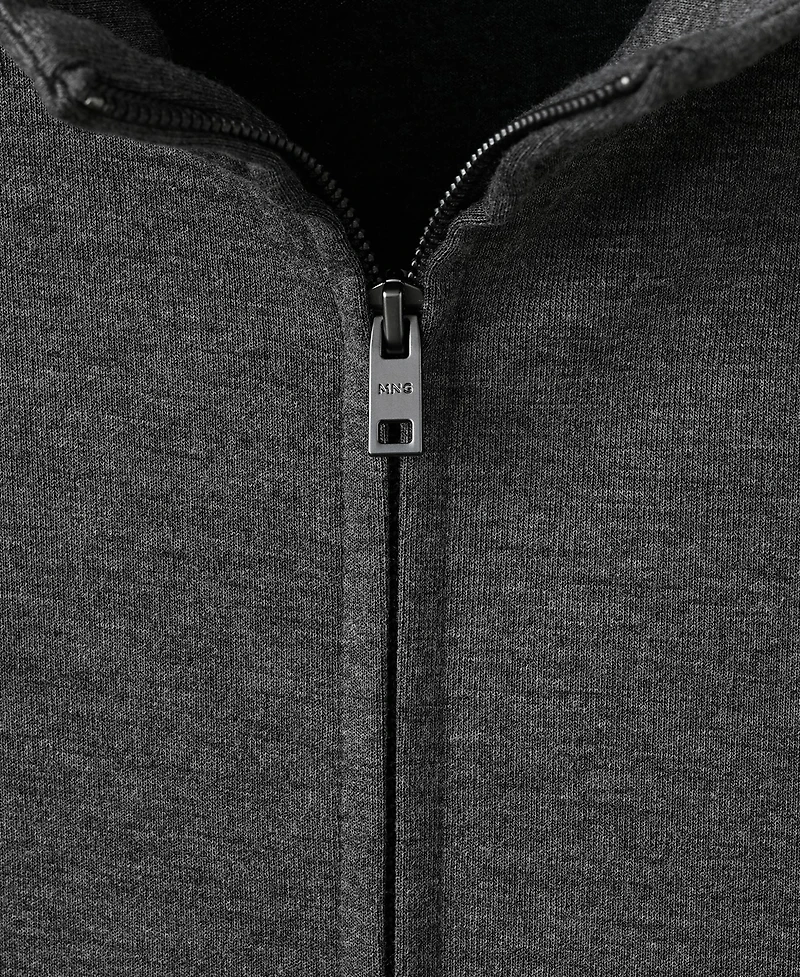 Mango Men's Regular-Fit Zip-Up Hoodie