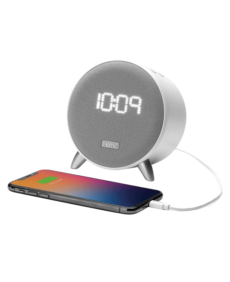 iHome iOP235 Bluetooth Alarm Clock With Usb Charger
