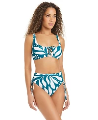 Bar Iii Women's Catch The Wave Lace-Up Front Bralette, Macy's Exclusive