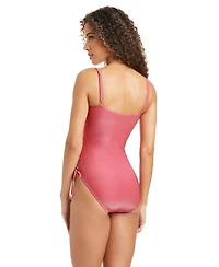 Bar Iii Women's Shimmer Lace-Up One-Piece Swimsuit, Macy's Exclusive