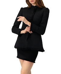 Ivonne Women's Blazer with Fringe Detail