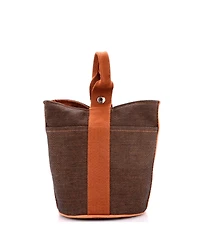 Pre-Owned HERMES Pm Saxo Handbag Toile