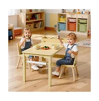 Slickblue Kids Art Table and Chair Set with 3-Tier Storage Cabinet