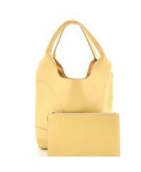 Pre-Owned Salvatore Ferragamo Debossed Cut-Out Hobo Bag Leather