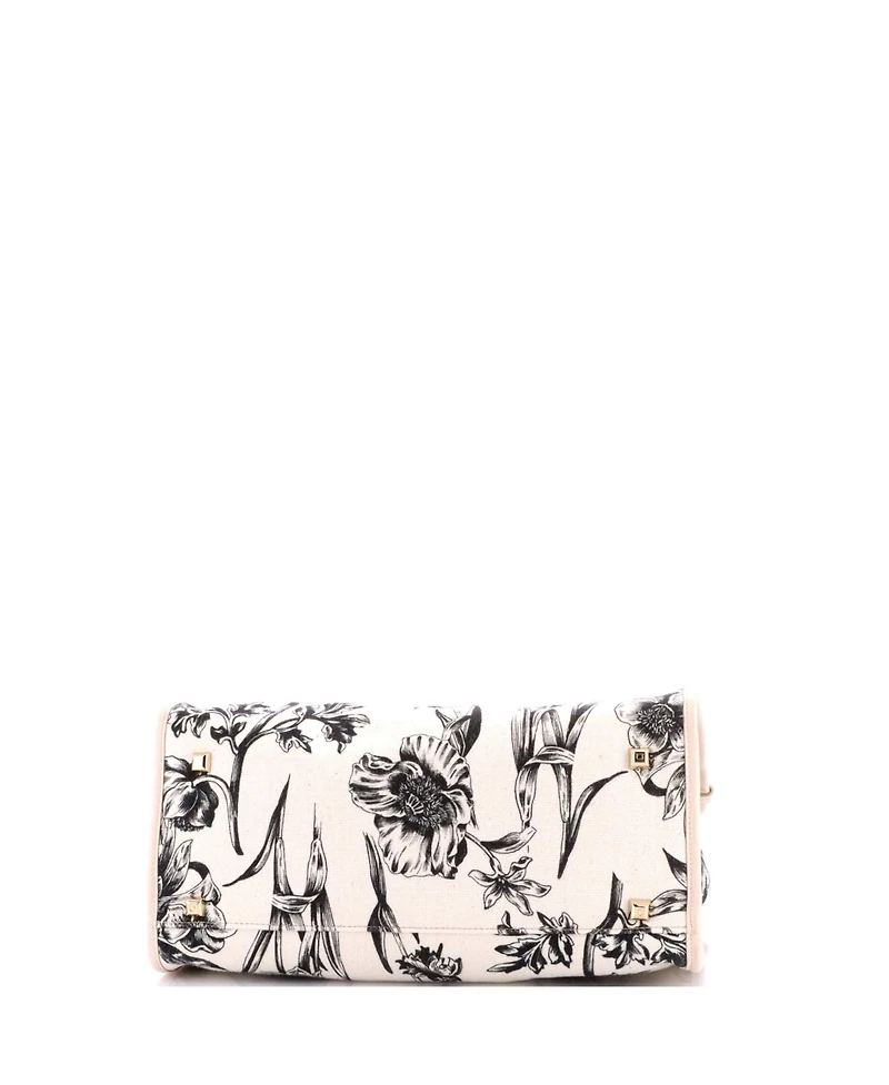 Pre-Owned Salvatore Ferragamo Medium Studio Logo Satchel Printed Canvas