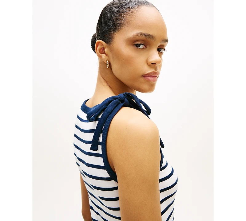 Tommy Hilfiger Women's Bow Detail Crewneck Tank Top