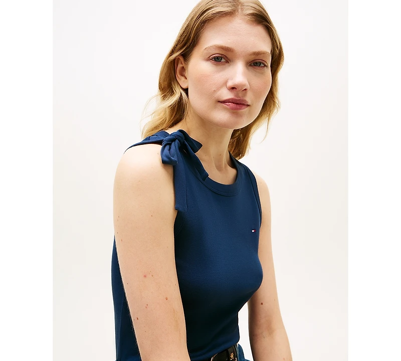 Tommy Hilfiger Women's Bow Detail Crewneck Tank Top