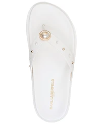 Karl Lagerfeld Paris Women's Hayze Pearl Flip Flop Sandals