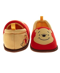 Disney Toddler Winnie the Pooh Kids' Slippers Plush, Warm, and Soft House Shoes (Toddler 3-10 / 11-12)