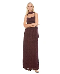 Alexia Admor Women's Marin Draped Bodice Dropped Waist Gown Dress