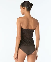 Vince Camuto Women's Crochet Draped Tankini Top