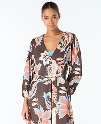 Vince Camuto Women's Belted Cover-Up Swim Dress