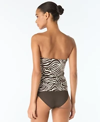 Vince Camuto Women's Draped Bandeau Neck Tankini Top