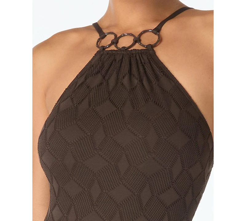 Vince Camuto Women's High-Neck One-Piece Swimsuit