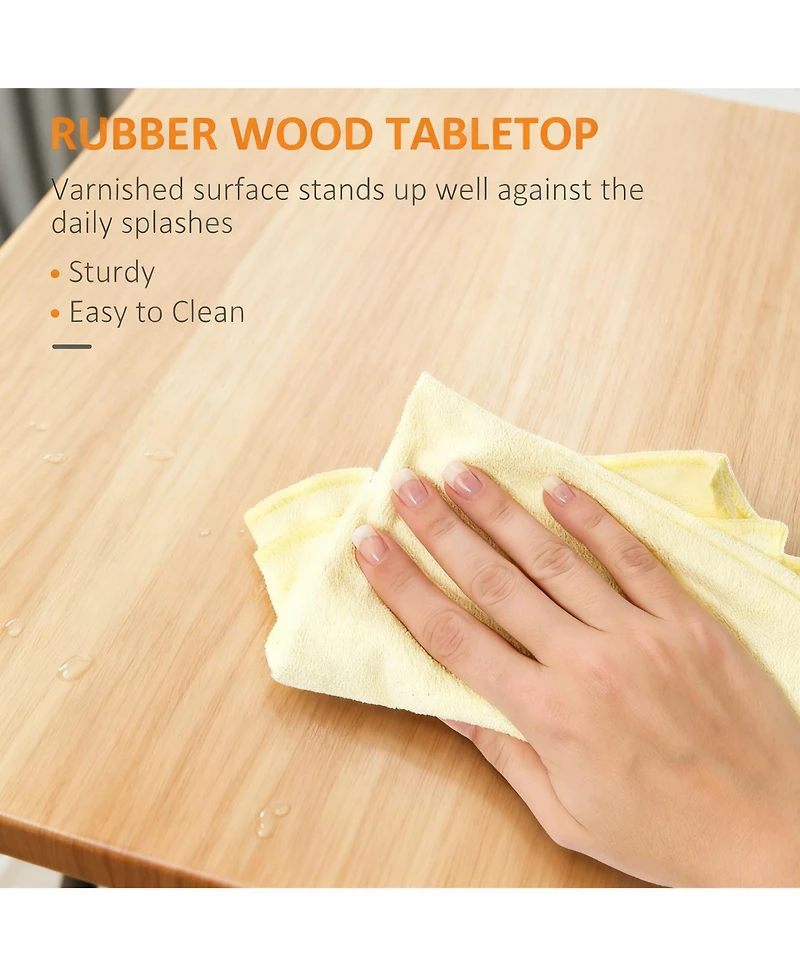 Yigii kitchen trolley, side shelves with storage space, solid wood top, adjustable shelves, easy to move