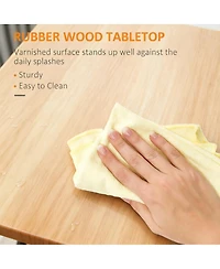 Yigii kitchen trolley, side shelves with storage space, solid wood top, adjustable shelves, easy to move