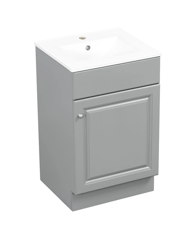 Sillysis 20'' Bathroom Vanity with Sink, Painted Mdf Cabinet, Soft Close Door, Adjustable Shelf & Organizer for Small Spaces