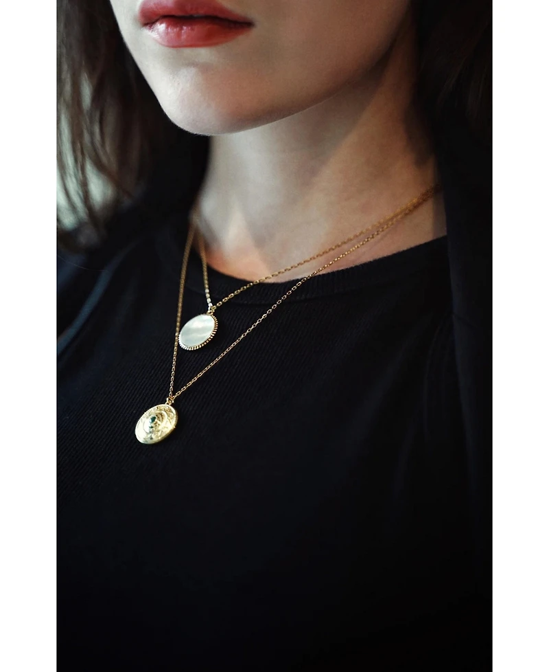 Retro Chic Compass Layered Necklace Set