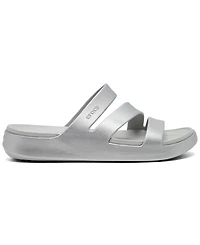 Crocs Women's Getaway Casual Metallic Strappy Sandals from Finish Line