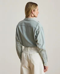 Lauren Ralph Women's Relaxed-Fit Long-Sleeve Shirt