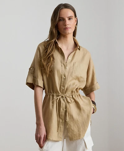 Lauren Ralph Women's Point Collar Tunic Shirt