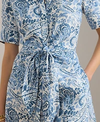 Lauren Ralph Women's Point Collar Shirt Dress