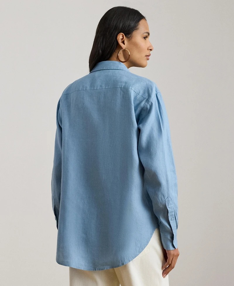 Lauren Ralph Women's Long-Sleeve Oversized Shirt