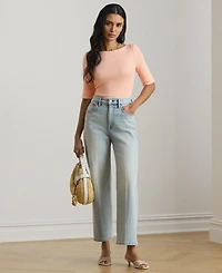 Lauren Ralph Stretch Cotton Boatneck T-Shirt