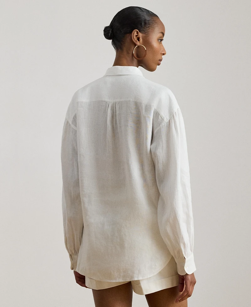 Lauren Ralph Women's Blouson-Sleeve Shirt