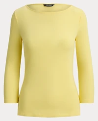 Lauren Ralph Women's Slim Fit Boat Neck Top