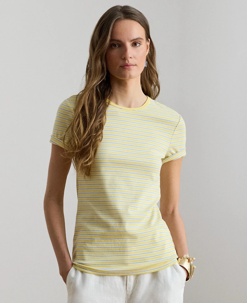 Lauren Ralph Women's Striped Short-Sleeve T-Shirt
