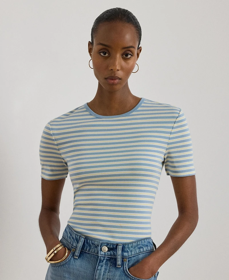 Lauren Ralph Women's Striped Short-Sleeve T-Shirt