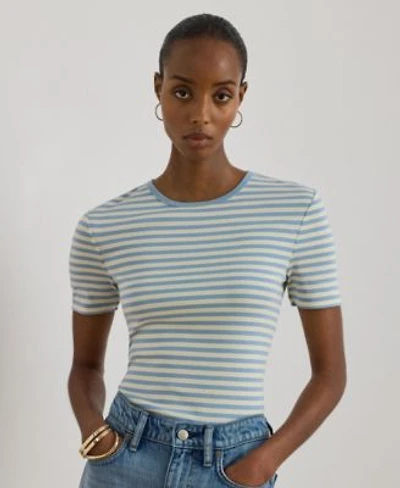 Lauren Ralph Lauren Womens Striped Short Sleeve T Shirt