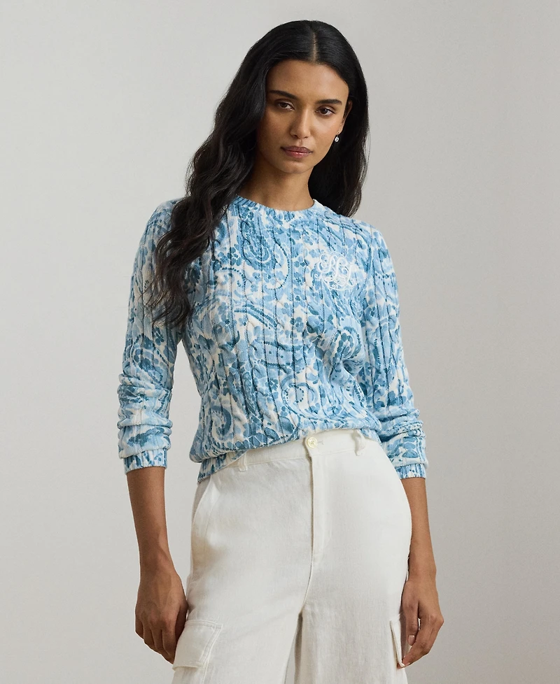 Lauren Ralph Women's Long-Sleeve Crew Neck Sweater