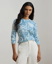 Lauren Ralph Women's Long-Sleeve Crew Neck Sweater