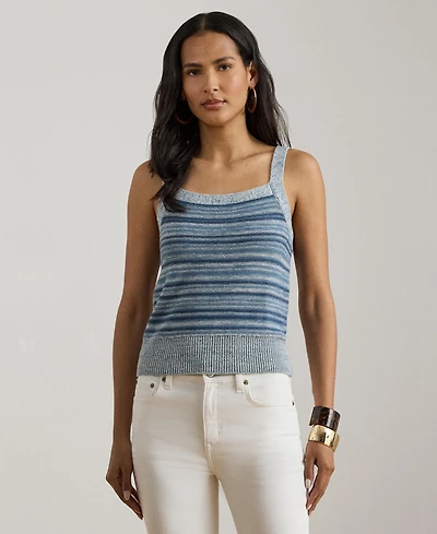 Lauren Ralph Women's Square Neck Sweater Tank Top