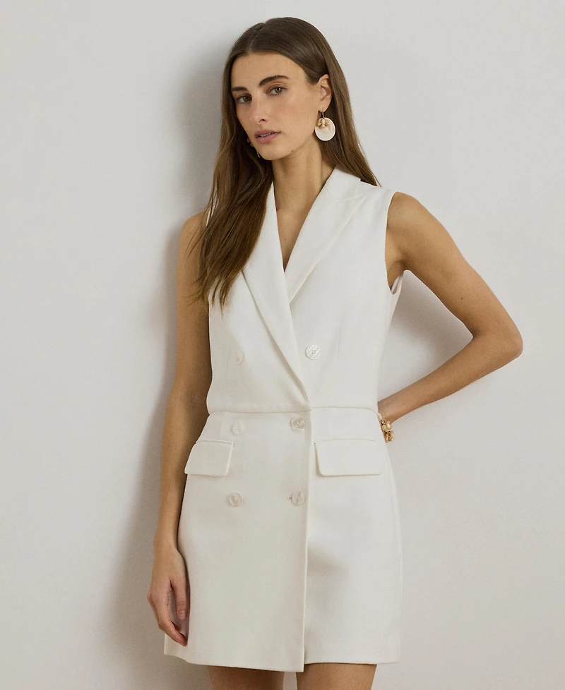 Lauren Ralph Women's Sleeveless Double-Breasted Romper