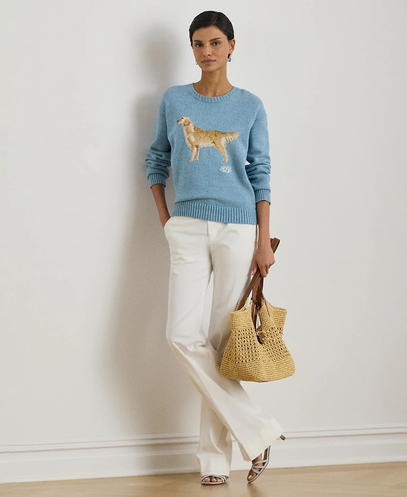 Lauren Ralph Women's Cotton Dog Sweater
