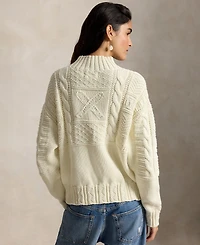 Polo Ralph Lauren Women's Embroidered Mock Neck Sweater